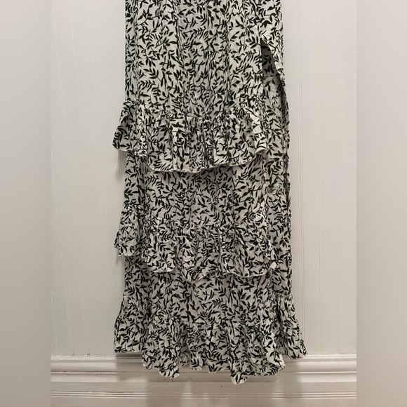 Strapless Floral Maxi Dress with slit - Picture 2 of 7